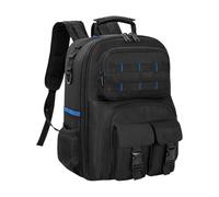 Genérico Heavy Duty Tool Backpack - Hard Base Storage Bag for Work Equipment | Multi Pocket Organizer with Reinforced Structure, Technician Electrician for Plumber Construction Carry Pack