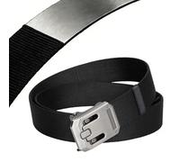 Genérico Hebilla Magnética de Acero Inoxidable de Liberación Rápida, Cinturón Forrado de Acero, Cinturón Táctico Deportivo/Laboral de 3.8 Cm de Ancho.(BK,M)