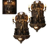 Genérico Hecate Wall Lamp the Triple Goddess Illuminates Your Space, Retro Mystical Sculpture Wall Lamp, Unique Mythology Night Lights for Hallways,Bedrooms,Living Rooms Indoor Lights