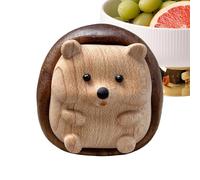 Generico Hedgehog Figurine | Wood Realistic Decoration Animal Toy For Play Prizes Bedside Table Dorm Apartment Nursery Party Favors Classroom Birthday