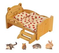 Genérico Hedgehog Resting Pod - Small Animal Comfort Enclosure Use for Sleep Shelter | Natural Timber with, Support Indoor for Habitat Activity Ventilated Rest Zone Safe and Reliable Design
