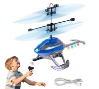 Genérico Helicóptero De Control Remoto | Avión Inalámbrico con Luz LED,Juguete Resistente a Caídas para Interior Exterior Sala Jardín Patio Parque