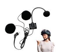 Genérico Helmet Headset Microphone - Helmet Intercom Headset Communication Microphone - Noise Cancelling Audio System 10 Pin Waterproof for Women Men Teens Adults Cycling