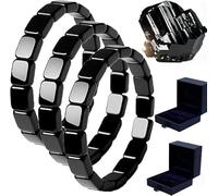 Genérico Hematite Bracelet Men, Hemys Hematite Bracelet for Men, 2026 Upgrade, Be Focused, Strong, Restore Confidence & Edge, Gifts for Dad, Husband, Boyfriend (3pcs)