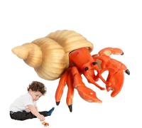 Genérico Hermit Crab Figurine - Animal Toy For Kids | Crab Shaped Marine Animal Model Solid Simulation Sea Creature Ornament Educational Gift For Children