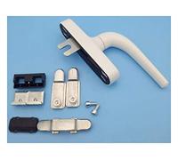 Genérico Herrajes para Ventana Aleación de Aluminio manejan la transmisión de Puertas y Ventanas identificadores de Ventana de la manija de la manija de Aluminio de Puertas y Ventanas (Color : White)