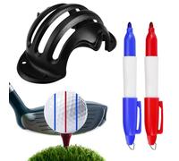 Generico Herramienta de alineación de golf - Herramienta de marcado de bolas de golf | Quick-Drying Waterproof Golfs Lines Marker Tools | GolfBall Marker Tools with Reversible 2 Waterproof Pens |