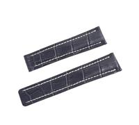 Genérico Herramientas de correa de correa de reloj de cuero genuino de 20 mm 22 mm 24 mm(Blue No buckle-01,22mm)