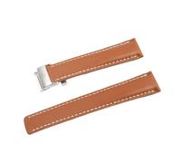 Genérico Herramientas de correa de correa de reloj de cuero genuino de 20 mm 22 mm 24 mm(Orange silver,20mm)