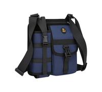 Genérico Herren Umhängetasche - Wasserdichte Oxford Stoff Schultertasche Mit Flaschenhalter, Verstellbarer Gurt Wander Tasche, Mehrfächer Outdoor Für Reisen Wandern Camping Alltag | For Männer, azul