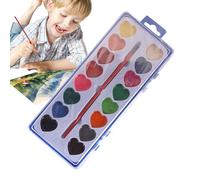Genérico Herzförmiges Aquarellfarben-Set - Aquarellfarben-Palette, Kunst-Aquarell-Farbpalette | Mehrzweck-Malwerkzeug Für Den Täglichen Lernfortschritt, Feiertage, Geburtstage
