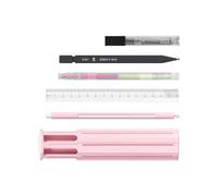 Generico Hexagon Pencil Case, Sturdy Pencil Pouch Box, 19.7x6.7x4.5cm 7.76x2.64x1.77 Inches 115g Unique Hexagonal Pen Organizer Case Feature Multiple Compartments Inside,Hexagon Pen Holder, Rosa, Fare