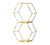 Genérico Hexagon Wall Shelf with Lights - Honeycomb Geometric Decor Shelf, Modern Floating Storage Display Organizer, Decorative Design, Stylish Walls Mount | Wall For Living Room Bathroom