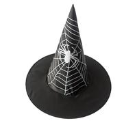 Genérico -Hexenhut-Black-Black Cap, Magician Hat | Sombrero de bruja flotante para decoración, casco místico para disfraces, decoración de jardín resistente a la intemperie para ramas y, sombr