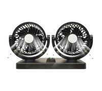 Genérico High Velocity Wind - Portable Car Fan, Resistant Shell for Off Road Stability, 2 Head Frame, USB Cooling Device with Integrated Multi Angle Positioning, Vehicle Fan for RV