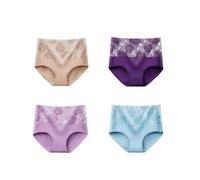 Genérico High Waist Butt Enhancing Panties for Women Full Coverage Cotton Briefs Tummy Support Underwear