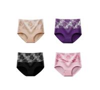 Genérico High Waist Butt Enhancing Panties for Women Full Coverage Cotton Briefs Tummy Support Underwear