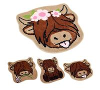 Genérico Highland Cow Bath Mat - Cow Door Mat, Non Slip Doormat, Funny Welcome Highland Cows Rug | Non Slip Doormat for Entry, Entryway Fun Mats Outside Door Mats Rugs Use for Living Room