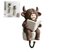 Genérico Highland Cow Bathroom Wall Hooks,Rustic Highland Key Holder Wall Mount,Cute Yak Towels Hooks,Personalized Bullhead Animal Key Hooks,for Kitchen,Bedroom,Entryway,Hallway,Home Decor