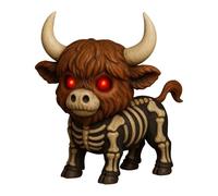 Generico Highland Cow Decor - Decoración de mesa de Halloween, escultura fantasmal | Figura decorativa robusta para la terraza de dormitorio de estantería Forma mientras eres inmersivo