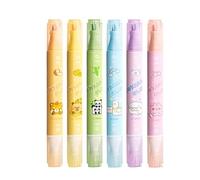 Genérico Highlighter Pens, Erasable Marker Set, 5.90 Inches Versatile Double Ended Tip Design, Quick Dry Writing Tool, Stationery Highlighter for Planner, Journaling, Study Notes & Project Use