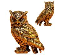 Genérico Hinge Toppers - Cabinet Corner Ornament for Styling | Vintage Brass with Owl Shape Detailed Casting & Magnetic Base for Dorms, Bedside Tables, Bookshelves and Indoor Room Aesthetic Upgrading