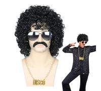 Genérico Hip Hop Costume - 200g PP Gold Chain Hip Hop Wig Costumme Accessories Set | 4pcs Metal Fashionable Cosplay Costume Set, 15.5cm Decorative Cosplay Costumme Sets For Girls