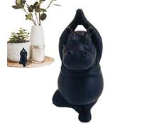 Generico Hipopótamo Decor - Figura de yoga de hipopótamo para decoración de mesa, escultura artística para la casa, para librería, escritorio, dormitorio
