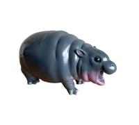 Genérico Hippo Animal Figurine - Crafted Resin Statue, Baby Desk Decor | Miniature Figure with Polished Texture Feature, Artistic Ornament for Home Interior, Tabletop Display, Shelf, Cabinet Styling