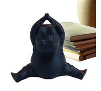 Genérico Hippo Figurine, Yoga Animal Statue, Collectible Resin Decor, 1-Piece Hand-Painted Sculpture, Whimsical Desk Ornament, Room Decoration for Bedroom Table Car Dorm Fireplace Use