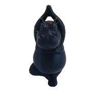 Genérico Hippo Figurine, Yoga Collectible Decor, Cute and Calming Sculpture, Smooth Ending, Home Living Spaces for Desktop, Fireplace, Bedroom, Table, Car, Dorm, Shop, Party Favors