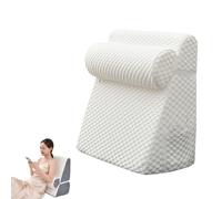 Genérico Hiquo Wedge Pillow, Adjustable Orthopedic Bed Wedge Pillow Set, Memory Foam & Removable Cover, 30 Degree Memory Foam Triangle Incline Combo Set for Head, Neck, Leg and Back Support (White)