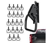 Genérico Hochleistungs-E-Schienen-D-Ring-Set - 20-Teiliges Ladungssicherungs-Set, Stahl-Befestigungszubehör | für Fahrzeug, Motorrad, Anhänger, Boot, Kajak, Kanu, Skiboard, Garage, Lager, Reiseausrü