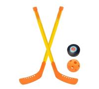 Genérico Hockey Set - 27.76in Kids Hockey Sticks | Indoor and Outdoor Hockéy Set with 1 Pair of ABS Sticks, Round Ball and Flatball, Lightweight Beginner Hockéy Stick Sets