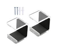 Genérico Hockey Stick Wall Mount - Acrylic 4.3x4x3.3cm 2pcs |Baseball Bat Display Rack | Horizontal Ice Hockey Storage Rack | Anti Scratch Sports Equipment Organizer For Garage Locker Room