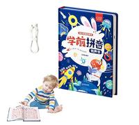 Genérico Hörbuch Für Kinder, Buch Mit Lernaktivitäxten Im Vorschulalter - Chinesisch-Lernbücher Für Kinder | Englisch Sprechendes Buch Mathematik Lernen Elektronisches Spielzeug