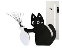 Genérico Holder Magnet, Cute Black Magnetic Decoration Long Tail Mini Storage Display Design, Decorative Vase, Holder for Kitchen Home Office Shelf Cabinet Use