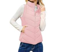 Genérico Holdretain Puffer Vest Women Cozy Without Bulk Puffer Vest Women Sleeveless Zip up Outerwear (1PCS/D,XL)
