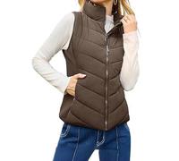 Genérico Holdretain Puffer Vest Women Cozy Without Bulk Puffer Vest Women Sleeveless Zip up Outerwear (1PCS/E,XL)