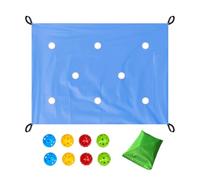 Genérico Hole Tarp Team Building Game, Team Building Games Kit for Work, Group Exercise Learning Fun Activities Set, Interactive Coordination Challenge with Hollow Ball for School Events