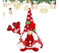 Genérico Holiday Gnomes, Table Dwarf Doll Ornaments, 3.94x1.97x7.09 Inches Dinner Supplies Valentine's Day Faceless Dolls Ornament, Soft Gnomes Decoration for Home Decor Supplies, Polyester