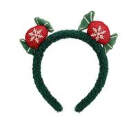 Genérico Holiday Hairband - Christmas Headpiece for Festival Dress Up | Alloy Flocking Fabric Resin Build with Decorative Design, Stylish Hair Accessory for Women Girls Party Winter Celebration