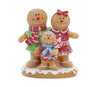 Genérico Holiday Resin Ornaments - Gingerbread Figures for Seasonal Showcase | Creative Handcrafted Statues with Decorative Charm & Rare Detailing for Christmas Gathering