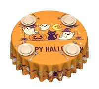 Genérico Holiday Table Cover Halloween Spider Web Pumpkin Dining Cloth