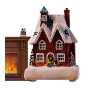 Generico Holiday Village Houses - Christmas Village | Led Lighted Tabletop House Figurines | Light Up Small Villages House For Storefront Window Shelf Holiday Apartment Winter | Desktop Decoration