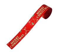 Generico Holiday Wired Ribbon, 2.2 Yards Reusable Printed Christmas Ribbon, Flexible Festive Ribbons with Wire Edge for Crafts, Decorative for Bow Making, Wreaths Cards Ornaments Indoor Outdoor Tree