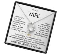 Genérico Hollow Heart Necklace - European & American Style Zircon Pendant With Sterling Silver Chain | Open Heart Design Jewelry For Women | Romantic Birthday Gift