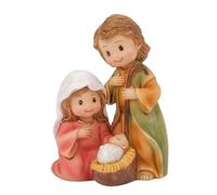 Genérico Holy Family Statue - Resin Christmas Nativity Figurine, Handcrafted Religious Sculpture Ornament, Christian Decoration, Display Art for Bookshelf, Mantel, Desk, Home, Church,