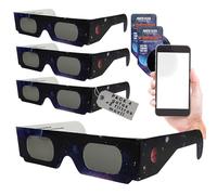 Genérico HOMANAGE Pack gafas eclipse solar homologadas y filtro movil iso 12312-2 CE | Visión Segura del Sol y Tránsitos. Gafas de eclipse solar total 12 de Agosto 2026, Europa, España, Portugal (4)