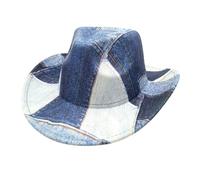 Genérico Hombre Esquí Cowboy Occidental para Mujeres y Hombres, Sombrero de vaquero de ala ancha para disfraz, disfraz, cosplay Gorra Visera Corta (Dark Blue, M)